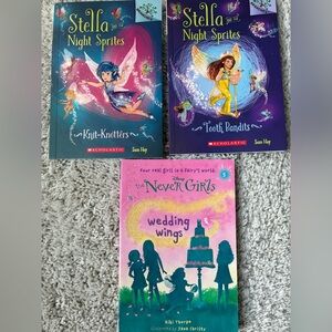 🎆🎇3for$9 Kid’s Fairy Books-2 from Stella & the Night Sprites-1 from NeverGirls